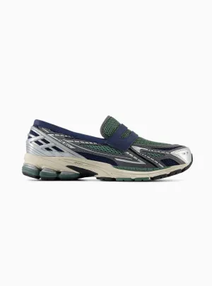 1906LOA Navy and Dark Juniper Silver Metallic Loafers