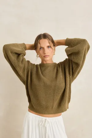 Classic Knit Jumper Olive