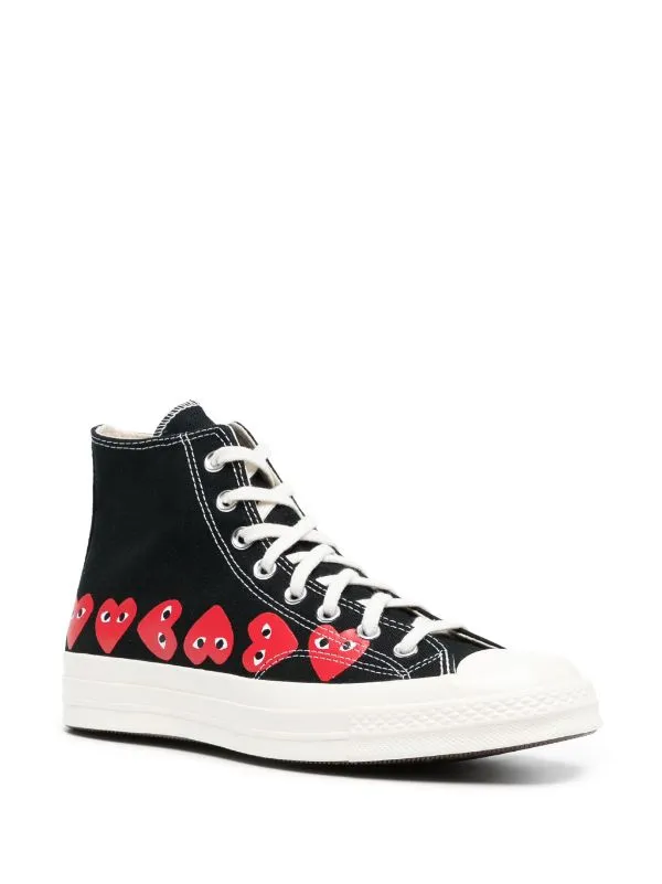 COMME DES GARCONS PLAY X CONVERSE Chuck 70 Multi Heart High Top