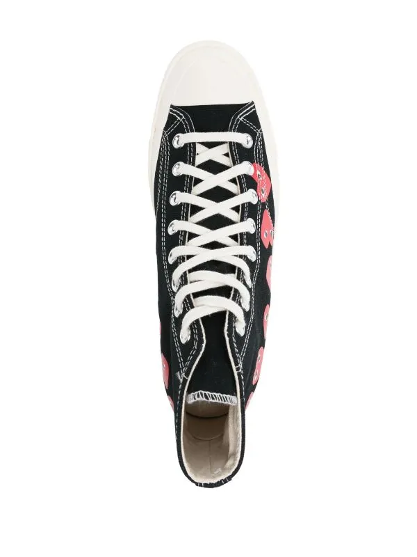 COMME DES GARCONS PLAY X CONVERSE Chuck 70 Multi Heart High Top