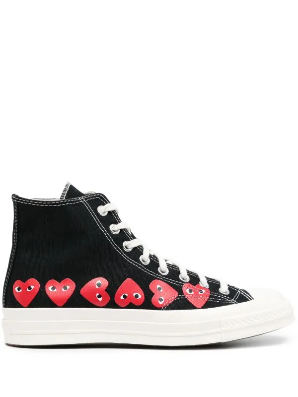 COMME DES GARCONS PLAY X CONVERSE Chuck 70 Multi Heart High Top