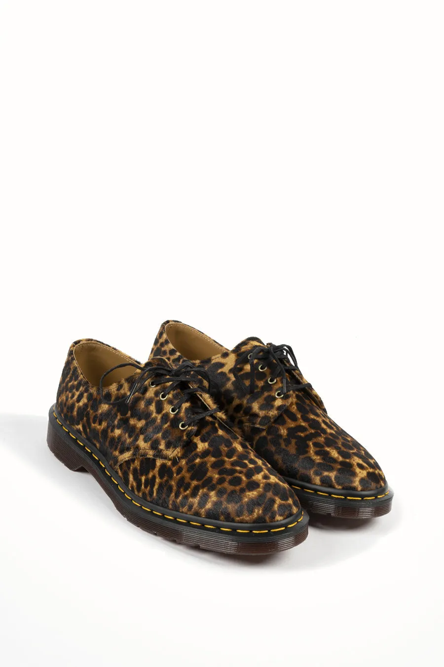 DR MARTENS SMITHS 4 EYE LEOPARD HAIR