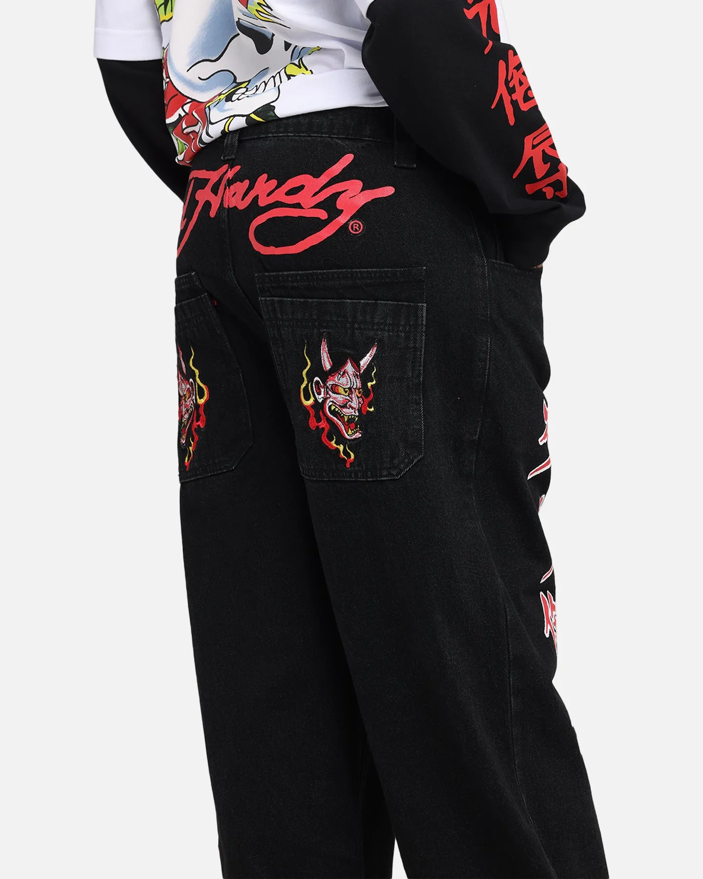 Ed Hardy Death Before Dishonour Jeans Black