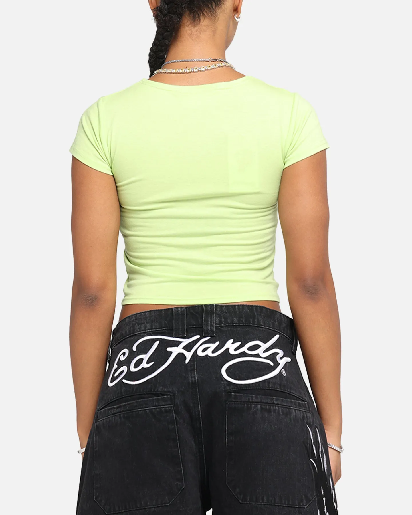 Ed Hardy Women's Koi Baby T-Shirt Green
