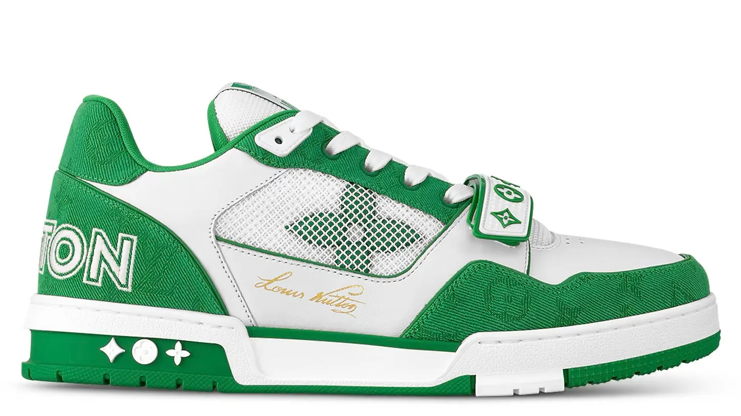 Louis Vuitton Trainer 'Green Monogram Denim'