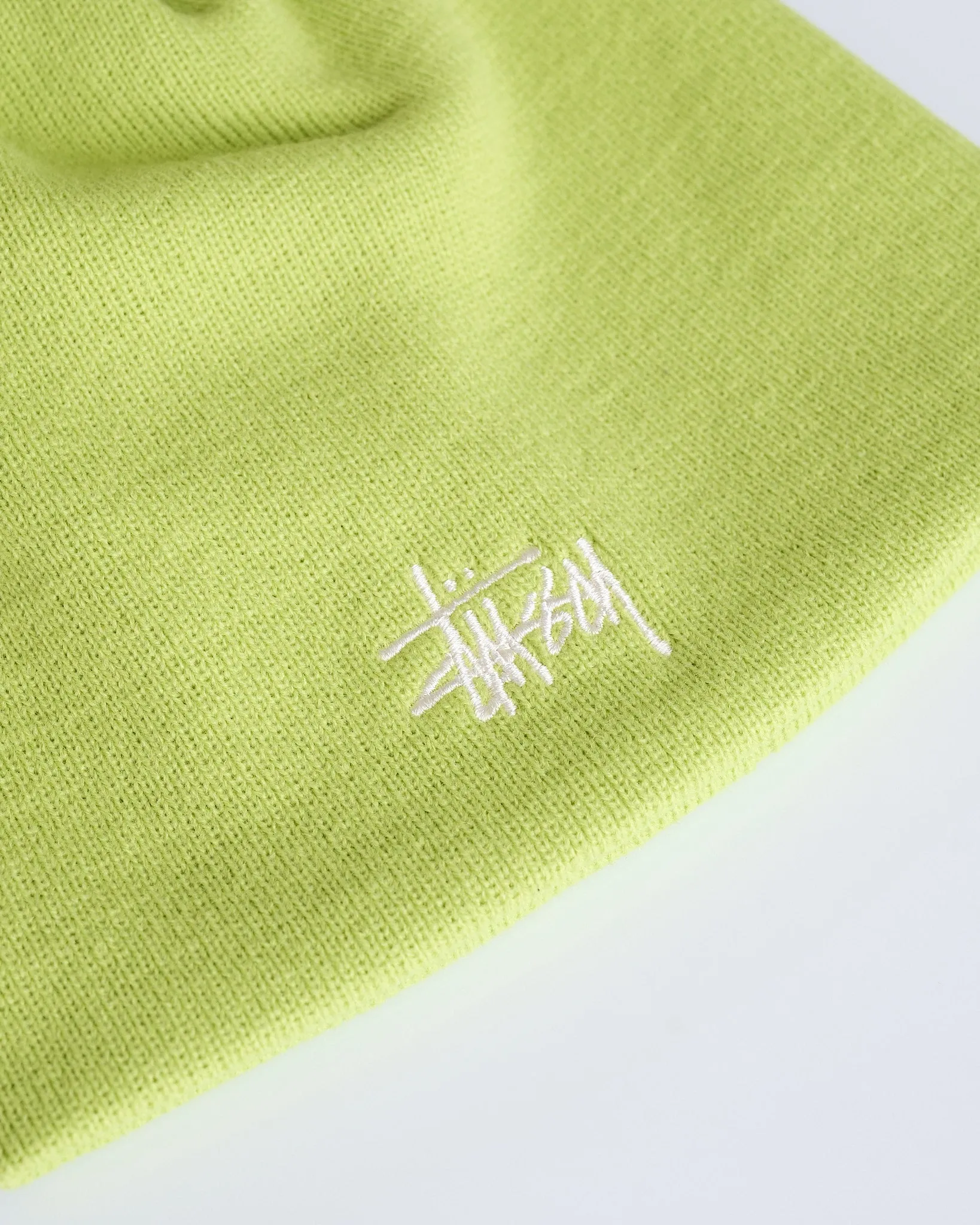 Stussy Basic Skullcap Beanie Lime Green