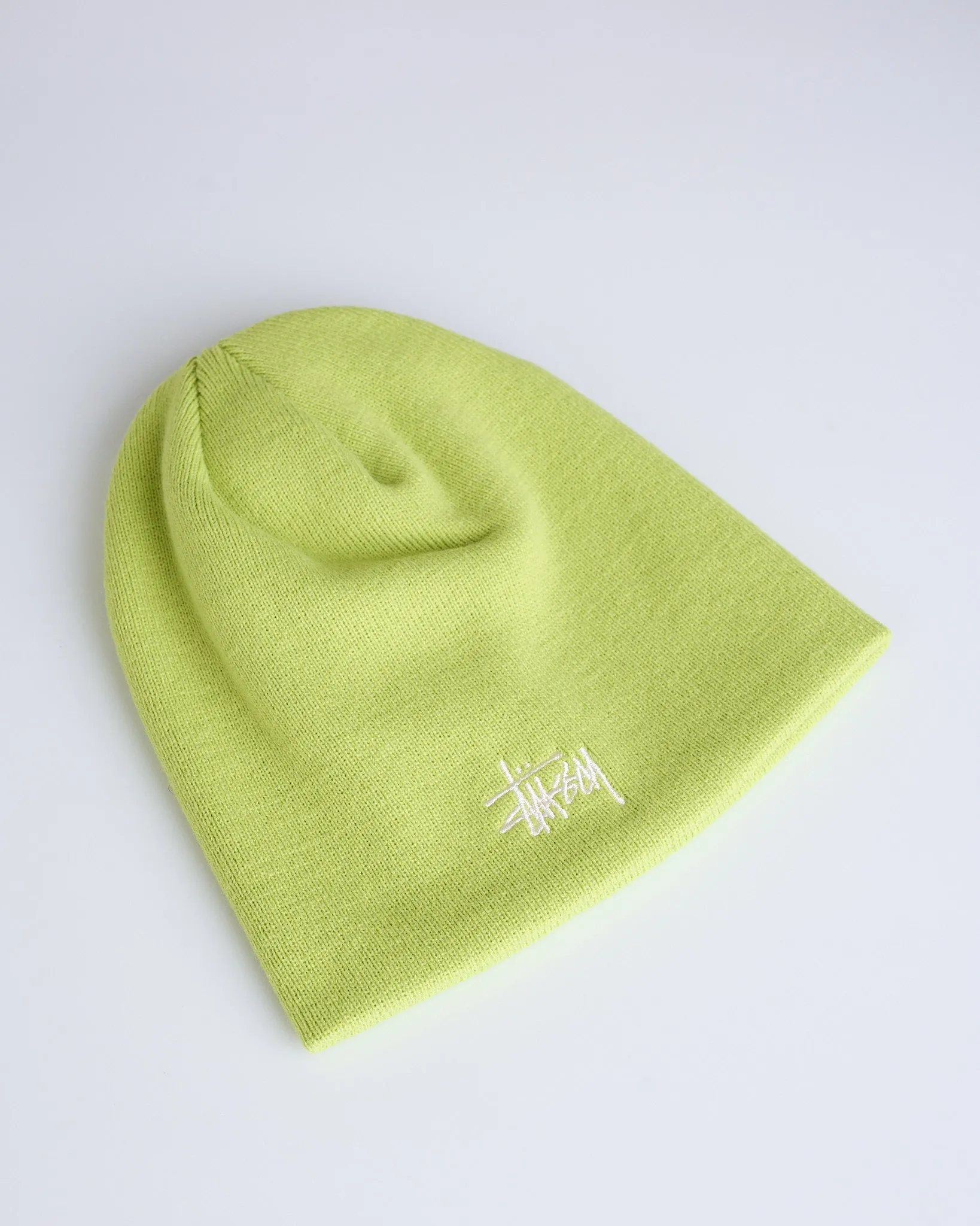 Stussy Basic Skullcap Beanie Lime Green
