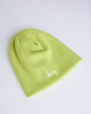 Stussy Basic Skullcap Beanie Lime Green