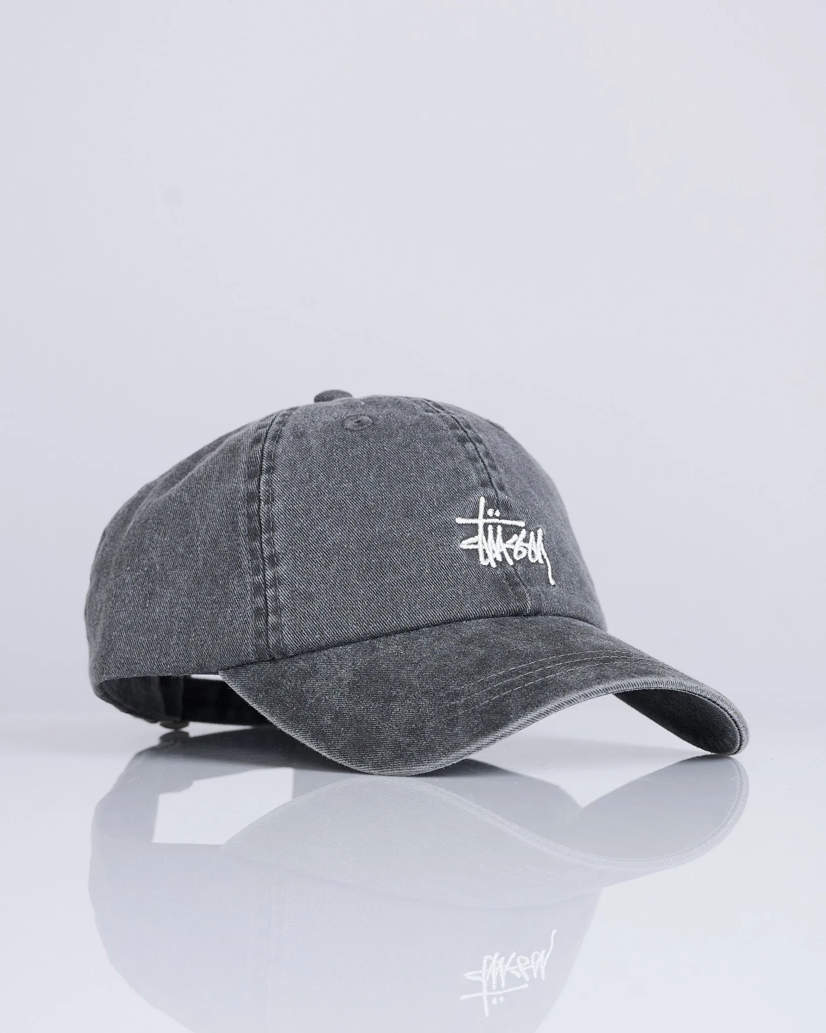 Stussy Basic Washed Low Pro Cap Charcoal 25