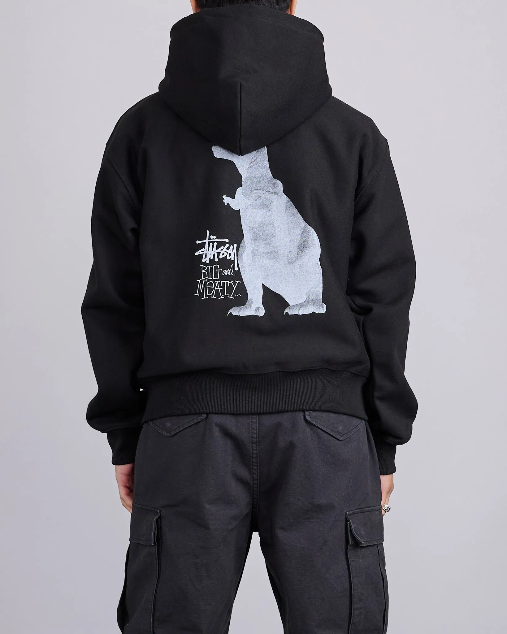 Stussy Big & Meaty Hooded Zip Sweatshirt Black
