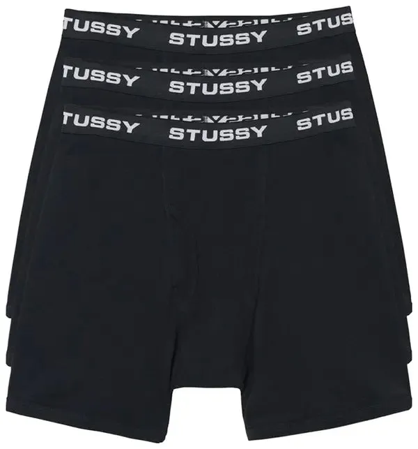 Stussy Boxer Briefs (3 Pack) Black