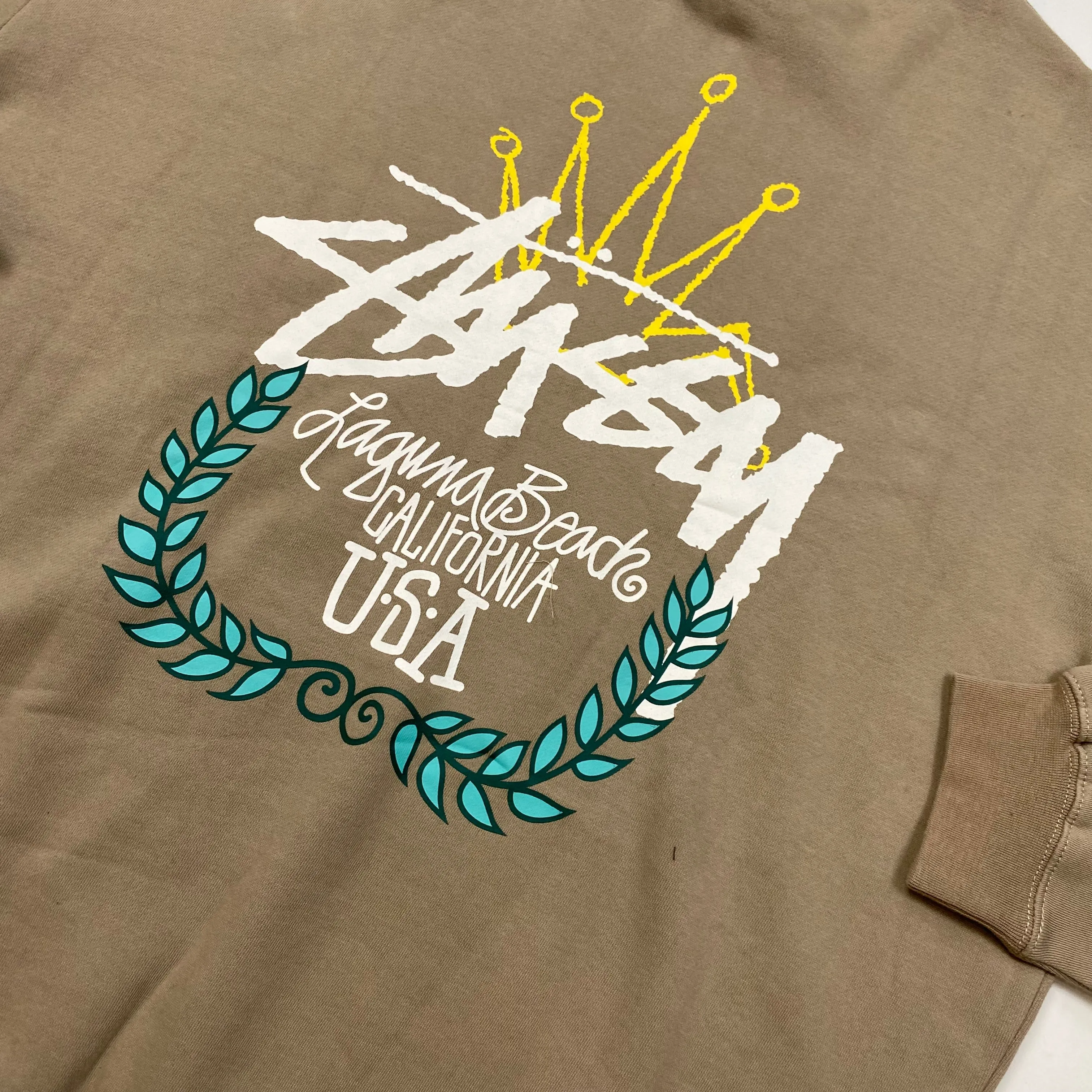 Stussy Brown Laguna Beach Print Sweatshirt