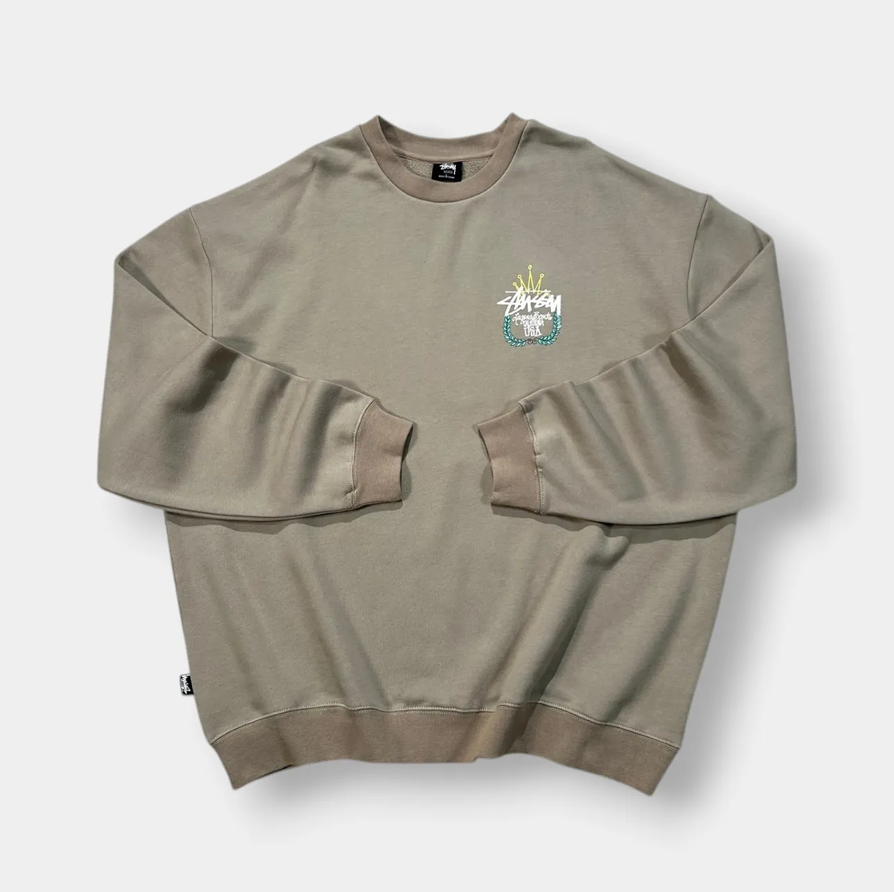 Stussy Brown Laguna Beach Print Sweatshirt
