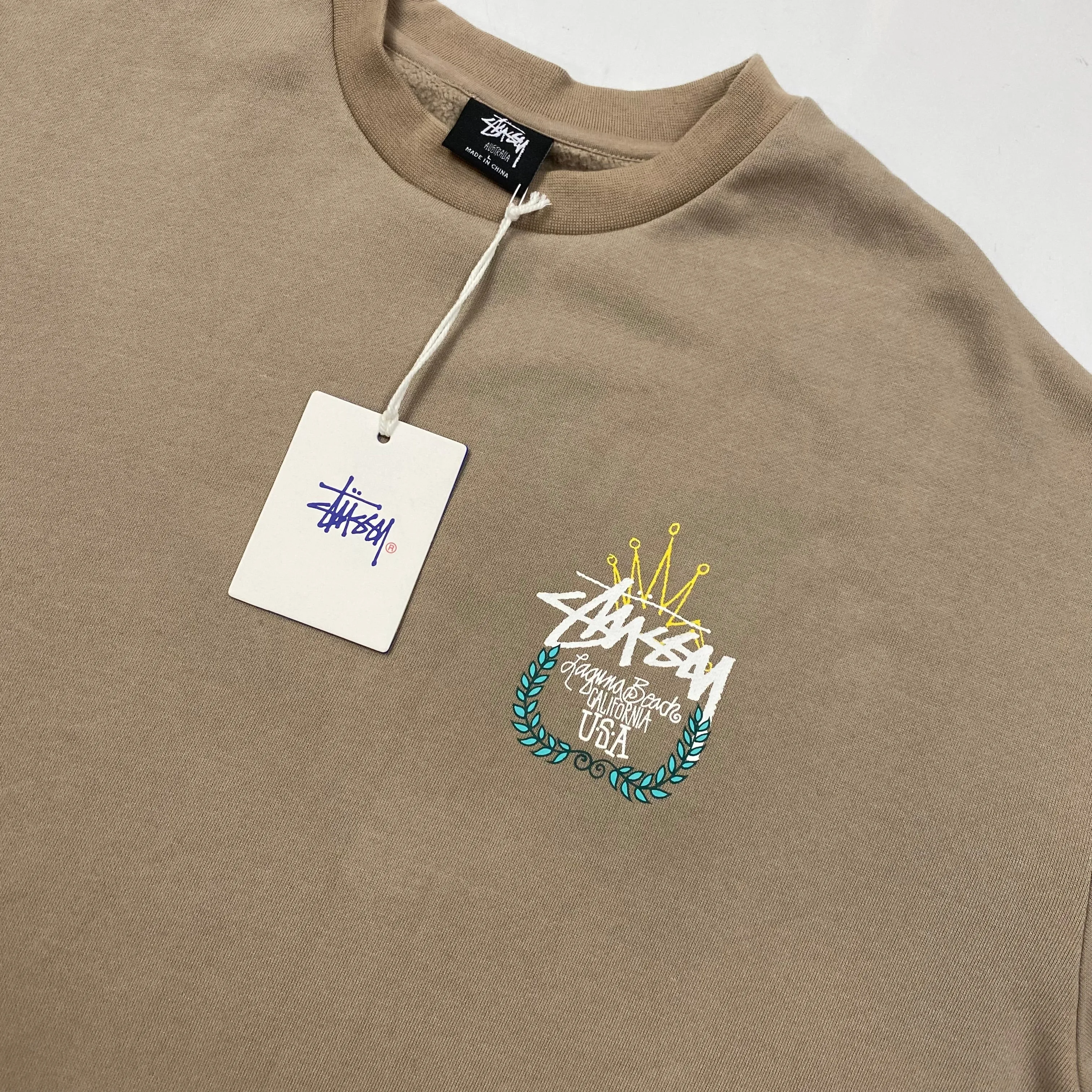 Stussy Brown Laguna Beach Print Sweatshirt