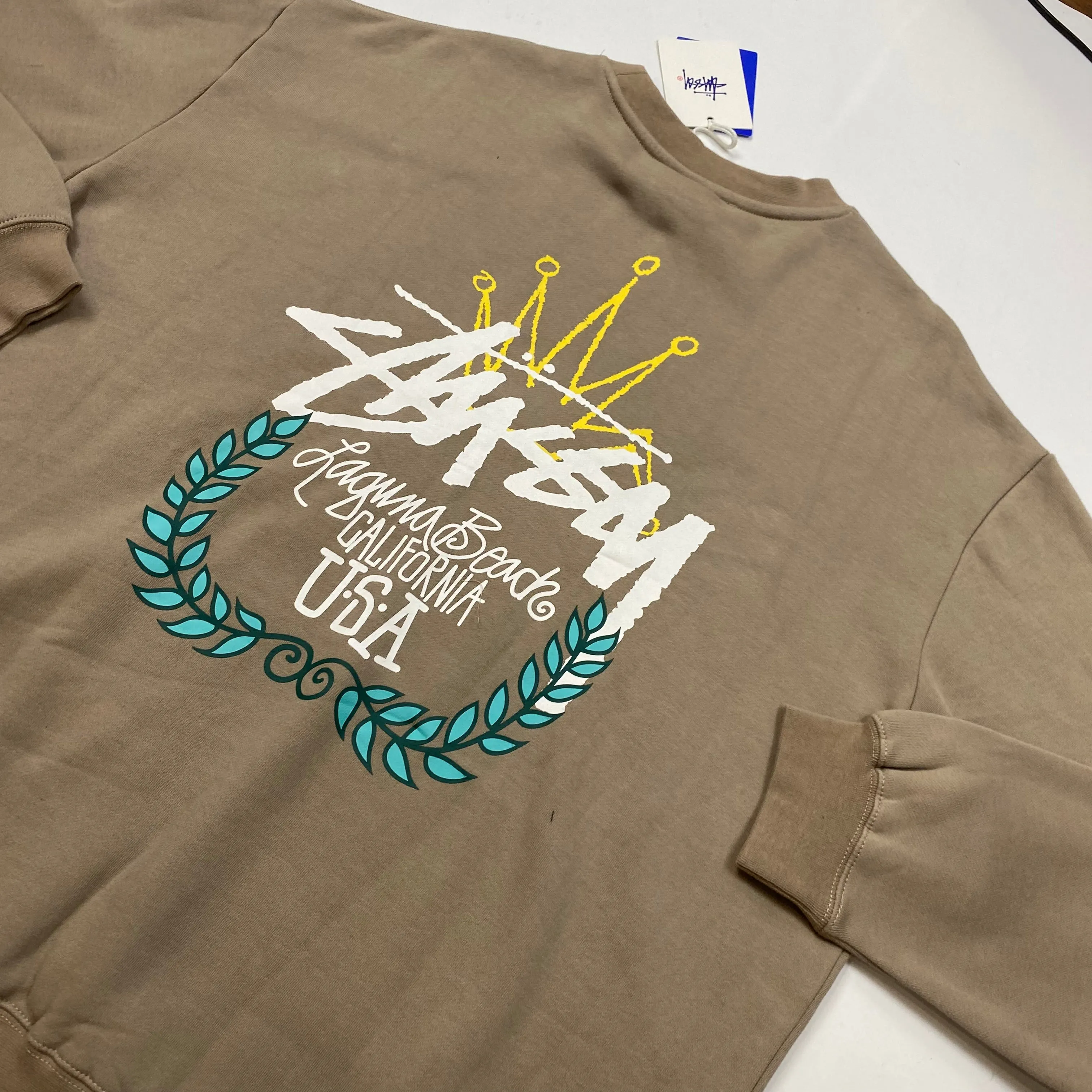 Stussy Brown Laguna Beach Print Sweatshirt