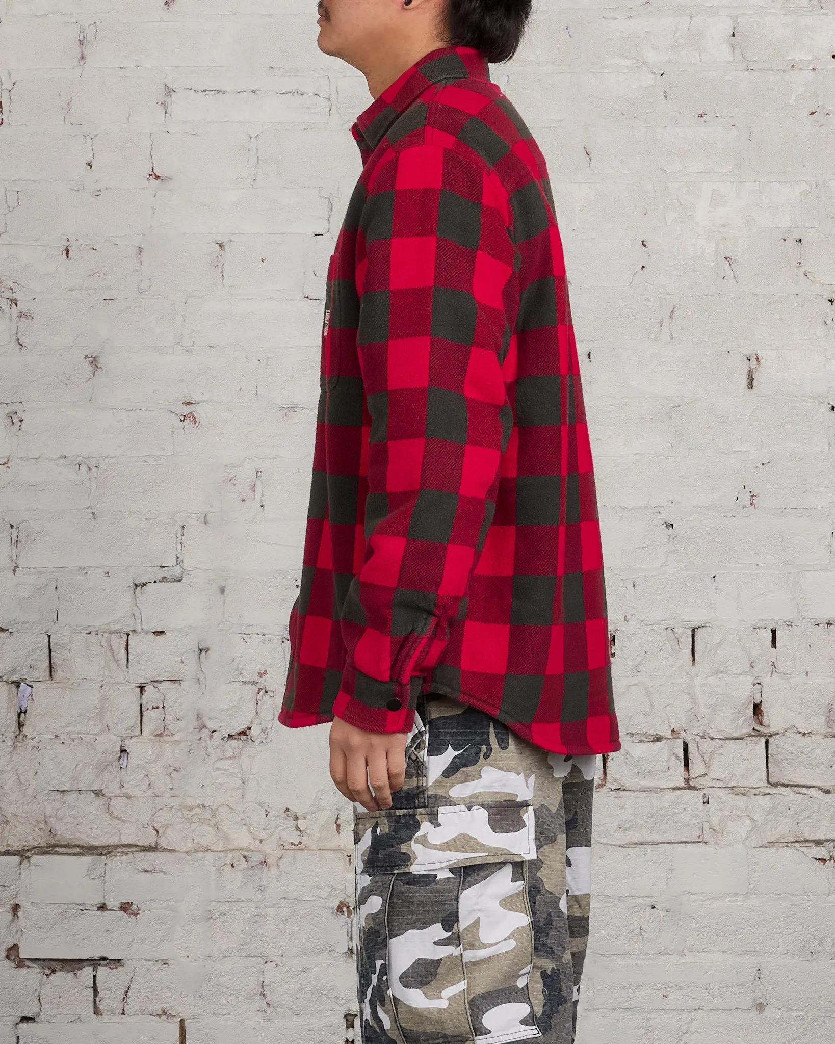 Stussy Buffalo Plaid Button Shirt Red