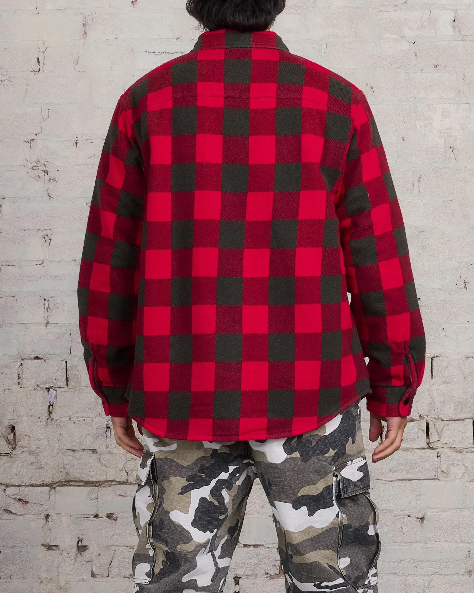 Stussy Buffalo Plaid Button Shirt Red