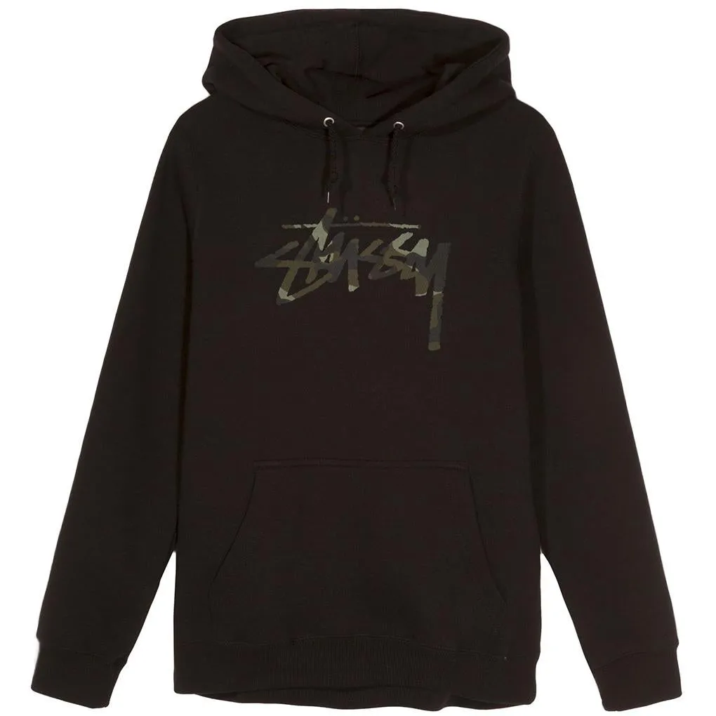 STUSSY CAMO STOCK HOOD BLACK 2921675