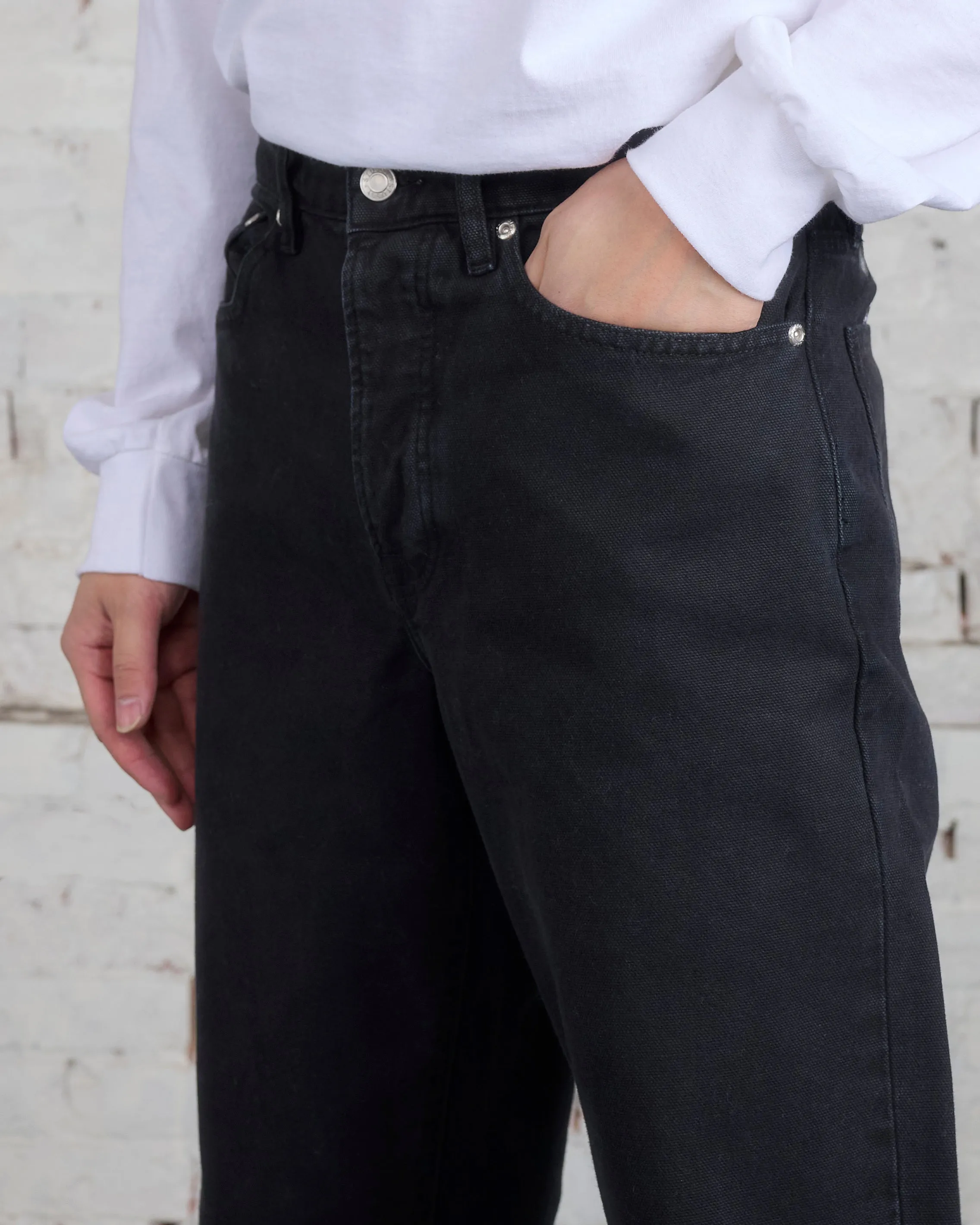 Stussy Classic Jeans Washed Canvas Black