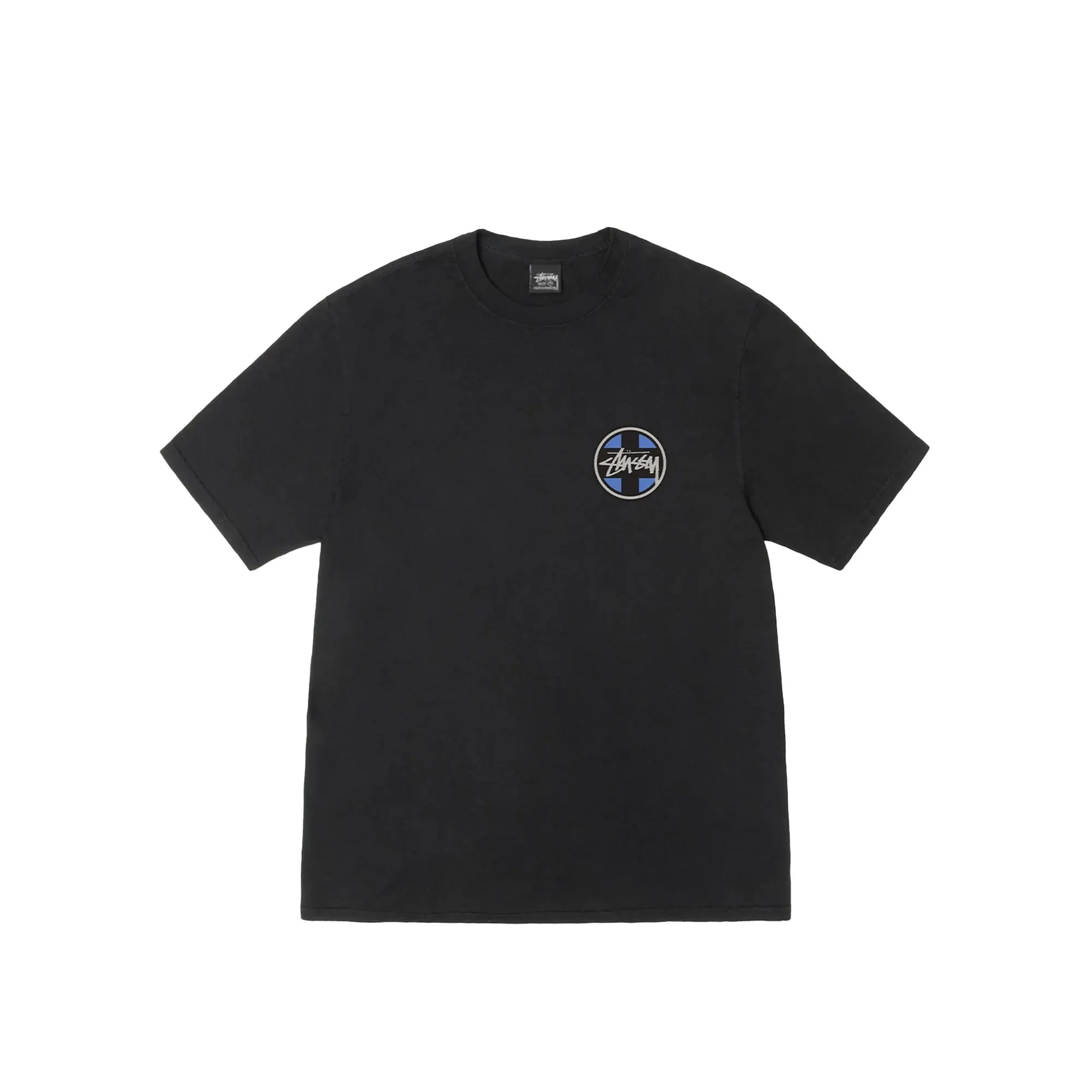 Stussy Cross Dot Pigment Dyed Tee 'Black'