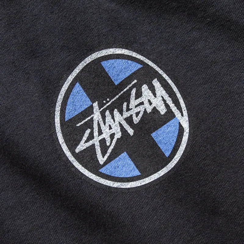 Stussy Cross Dot Pigment Dyed Tee - Black