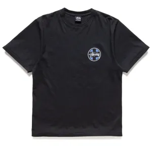 Stussy Cross Dot Pigment Dyed Tee - Black