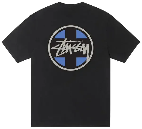 Stussy Cross Dot Tee Pigment Dyed Black