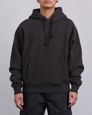 Stussy Fleece Raglan Hooded Sweatshirt Washed Black