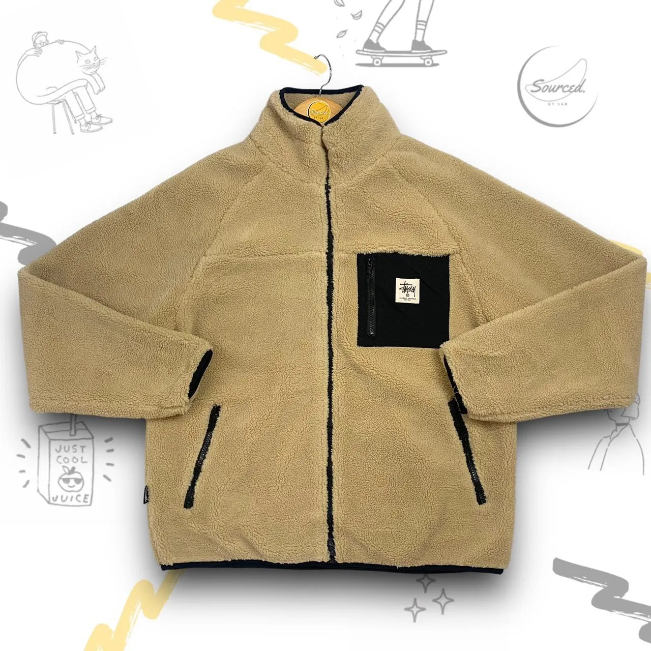 Stussy Fleece With Front Chest Pocket (S)