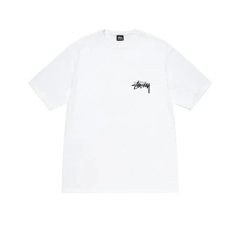 Stussy Heavyweight Golden Lion Tee White