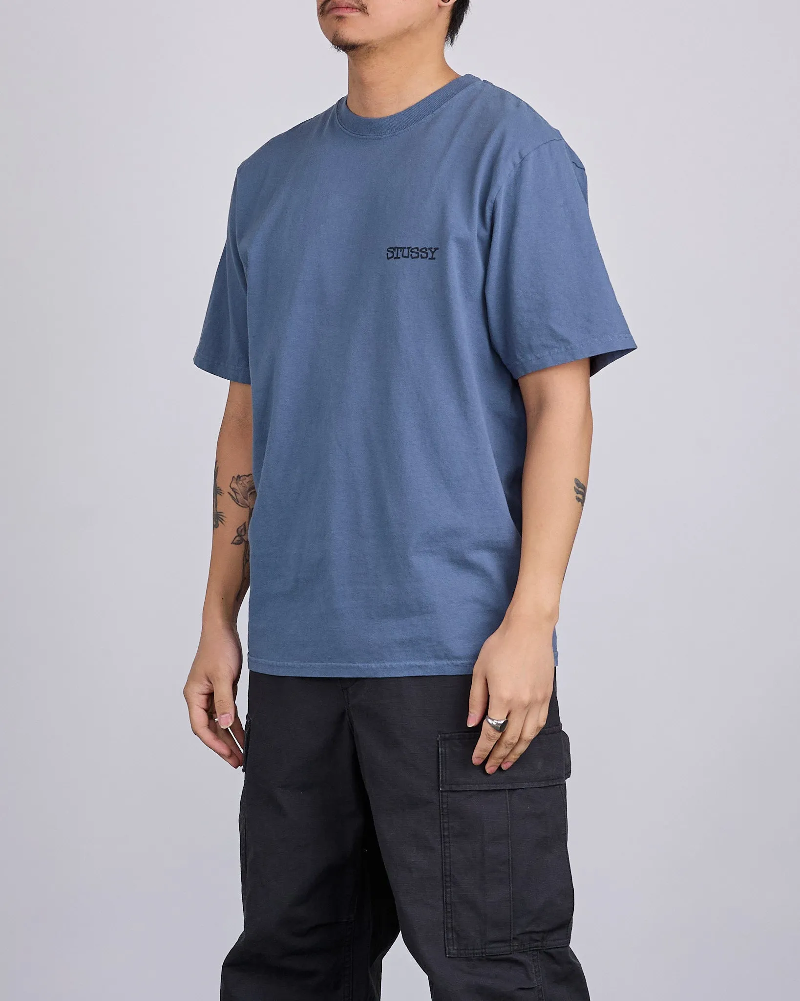 Stussy Jumbo Pigment Dyed T-Shirt Navy