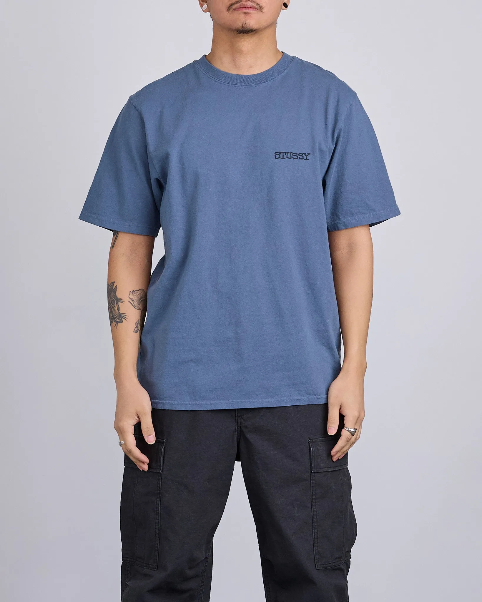 Stussy Jumbo Pigment Dyed T-Shirt Navy