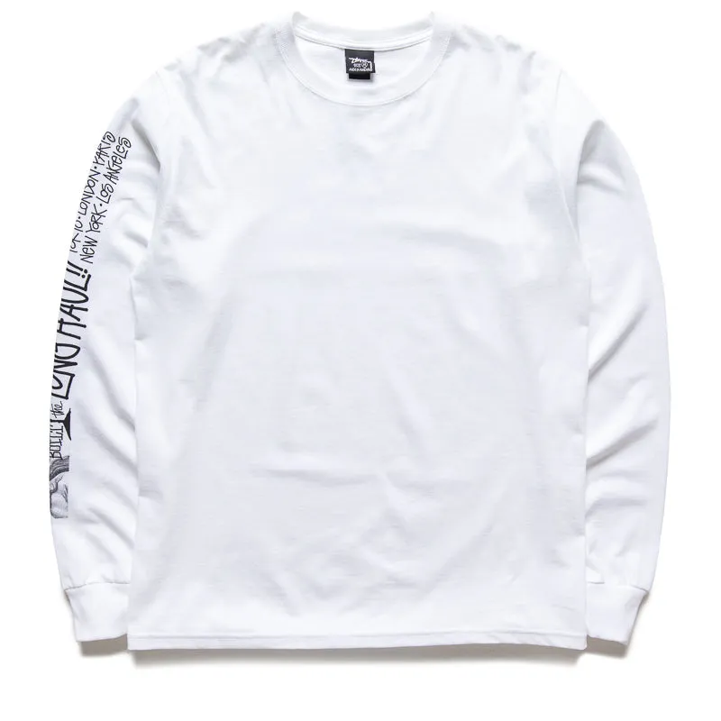 Stussy Long Haul L/S Tee - White
