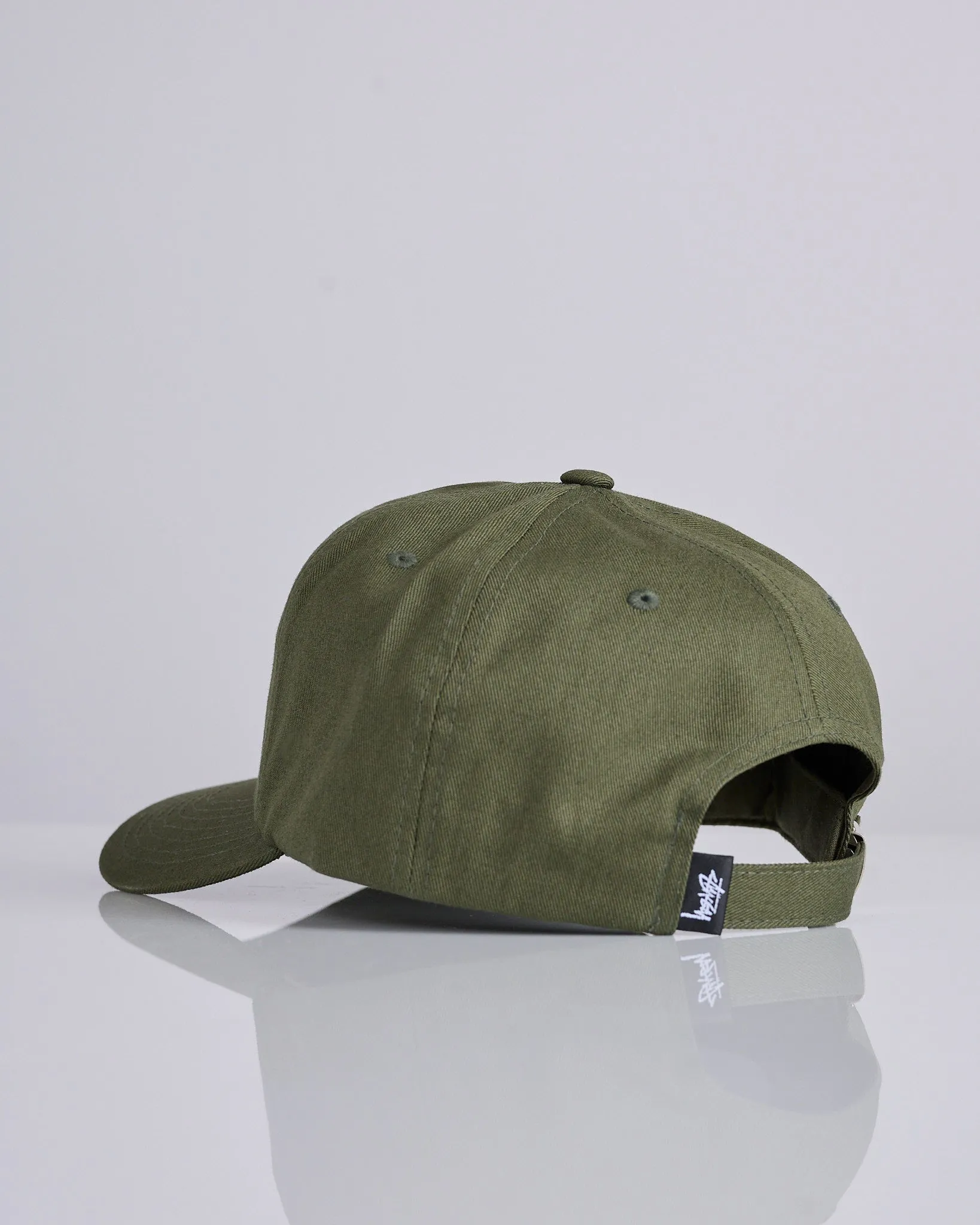 Stussy Mid Depth International Sport Strapback Cap Dark Olive