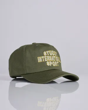 Stussy Mid Depth International Sport Strapback Cap Dark Olive