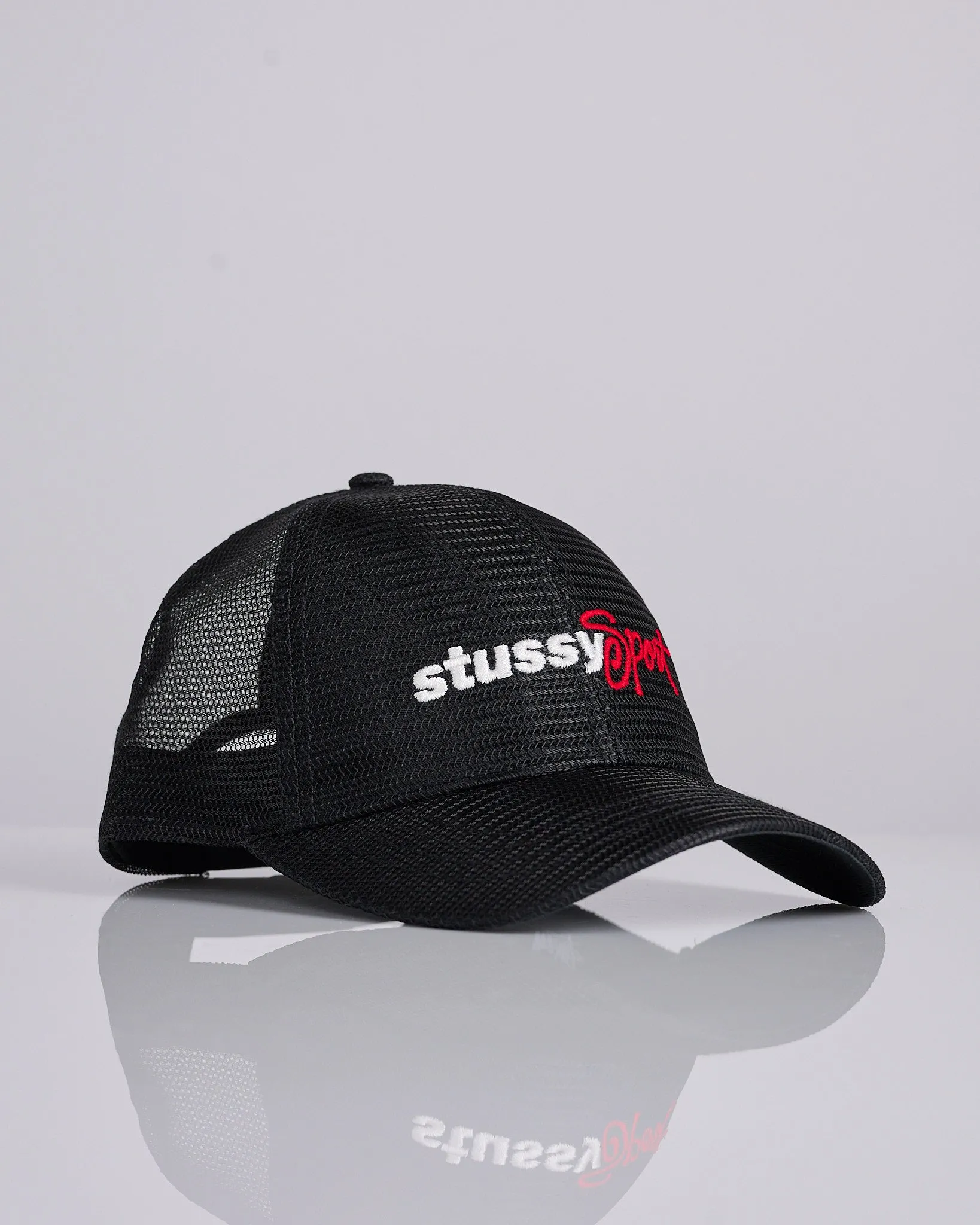 Stussy Mid Depth Sport Mesh Cap Black
