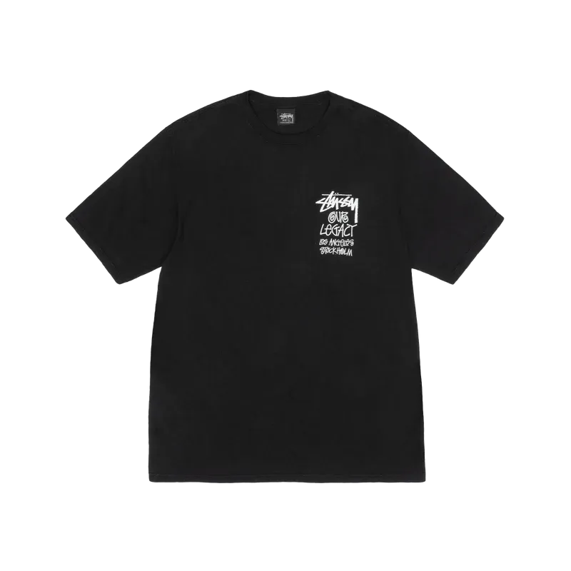 STUSSY Ol 8 Ball Yin Yang Pig. Dyed Black