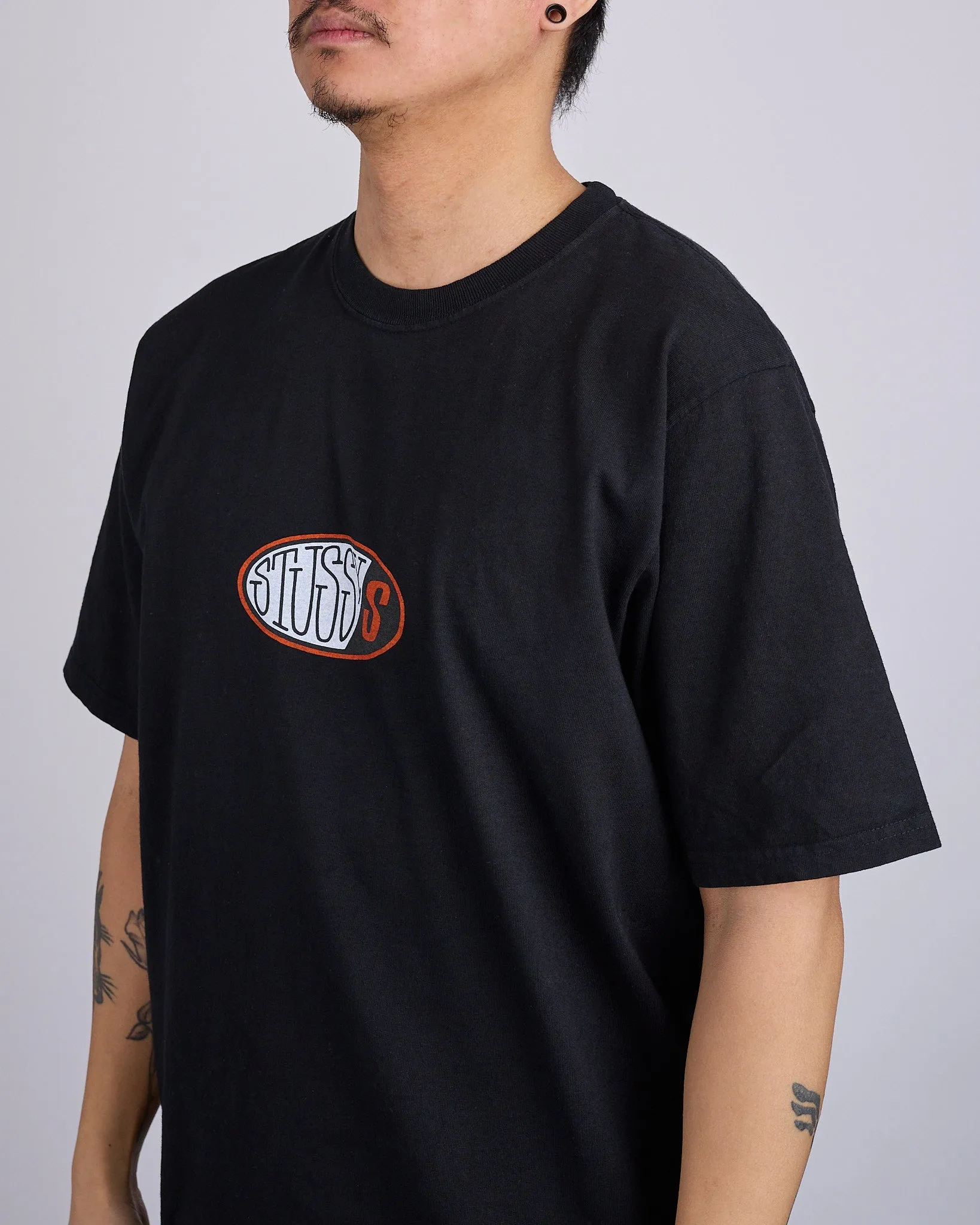 Stussy Pitstop Pigment Dyed T-Shirt Black