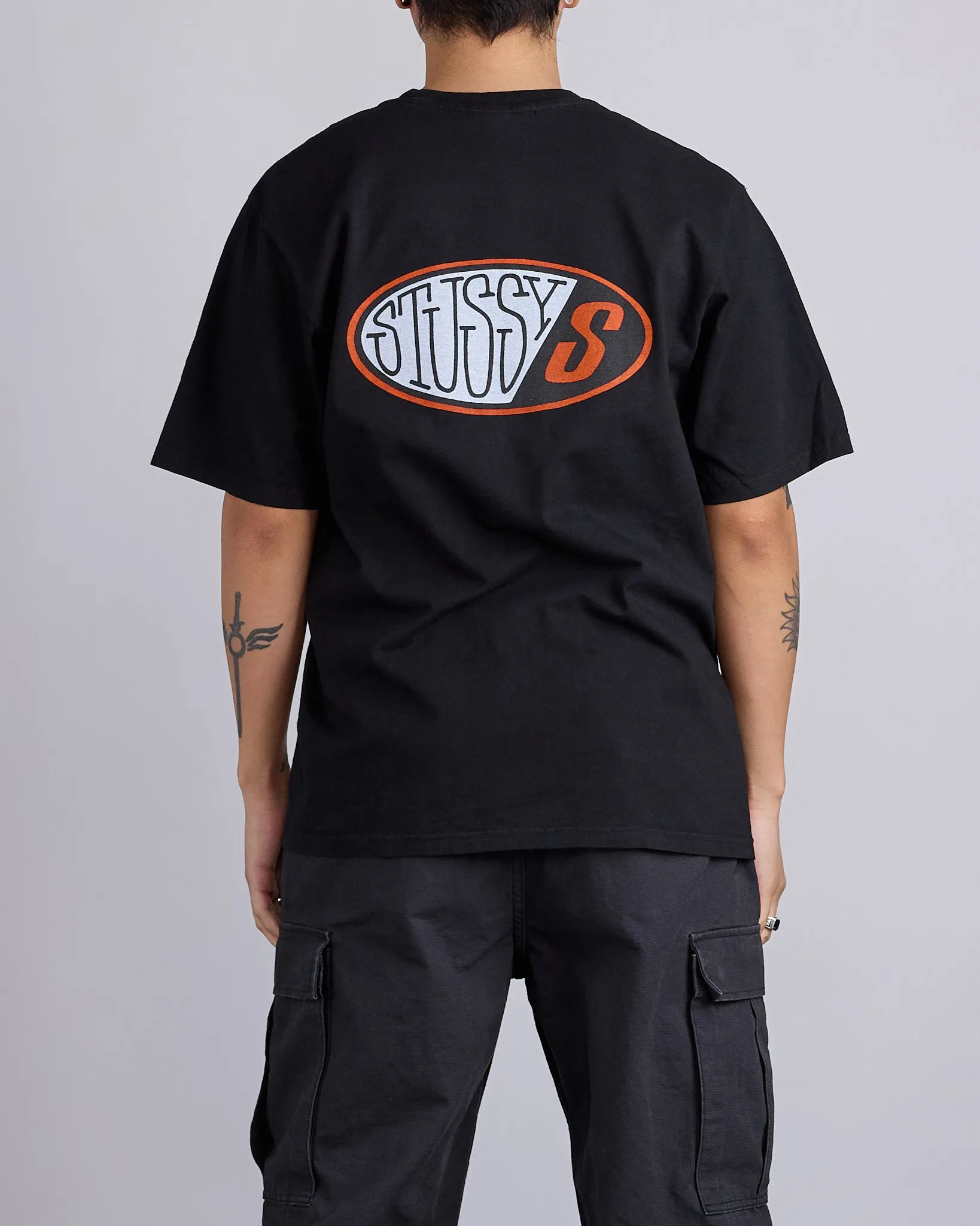 Stussy Pitstop Pigment Dyed T-Shirt Black