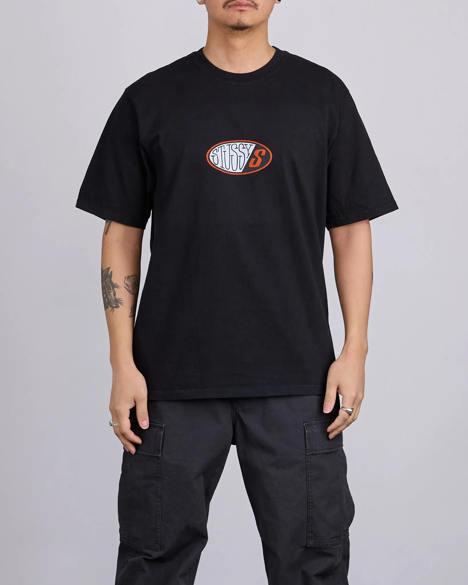 Stussy Pitstop Pigment Dyed T-Shirt Black