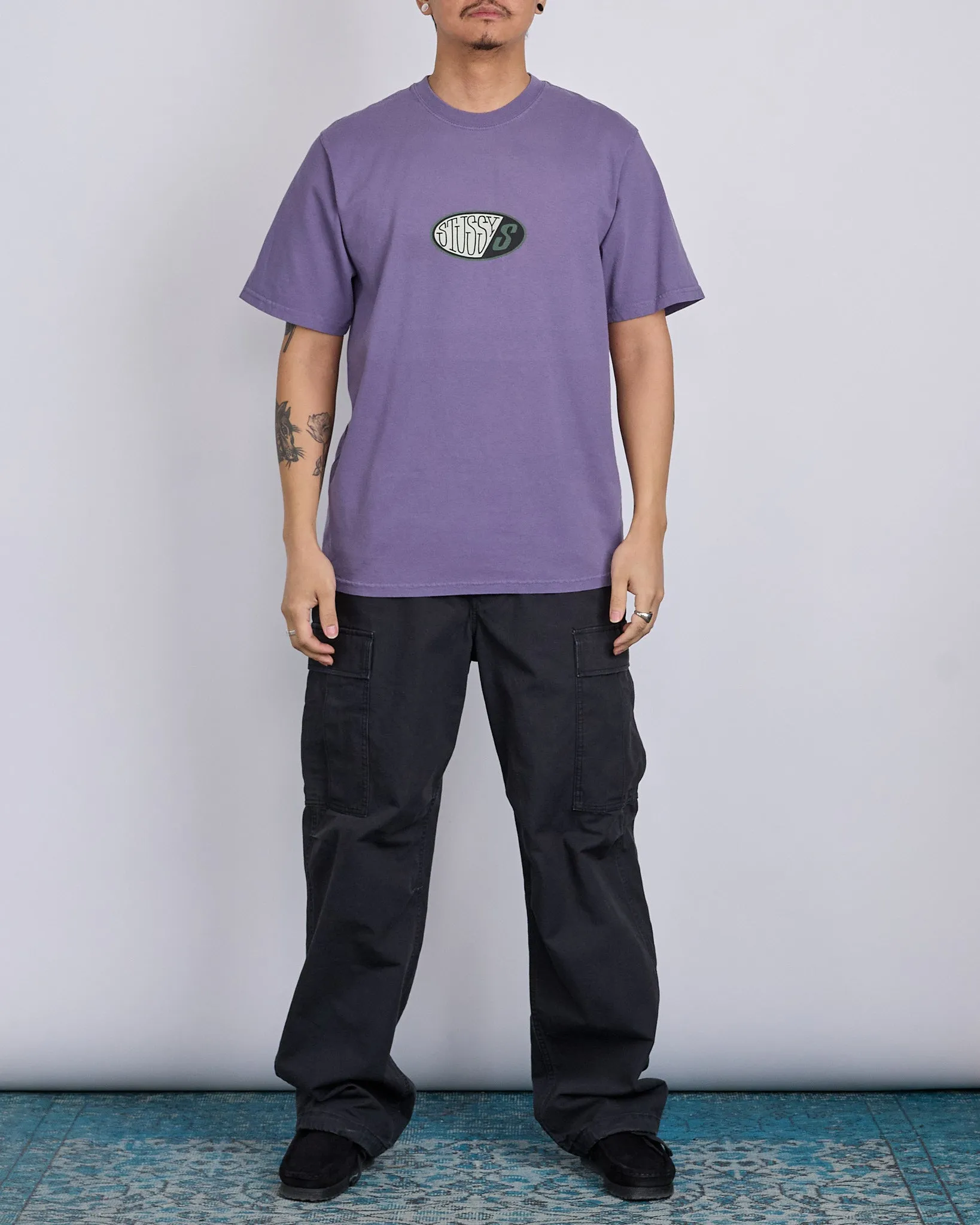 Stussy Pitstop Pigment Dyed T-Shirt Grape