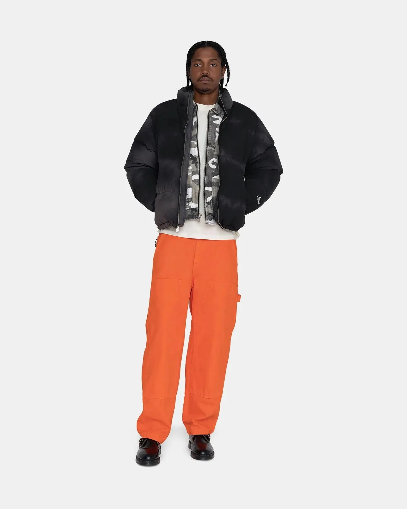 Stussy Recycled Nylon Down Puffer Jacket // Vintage Black