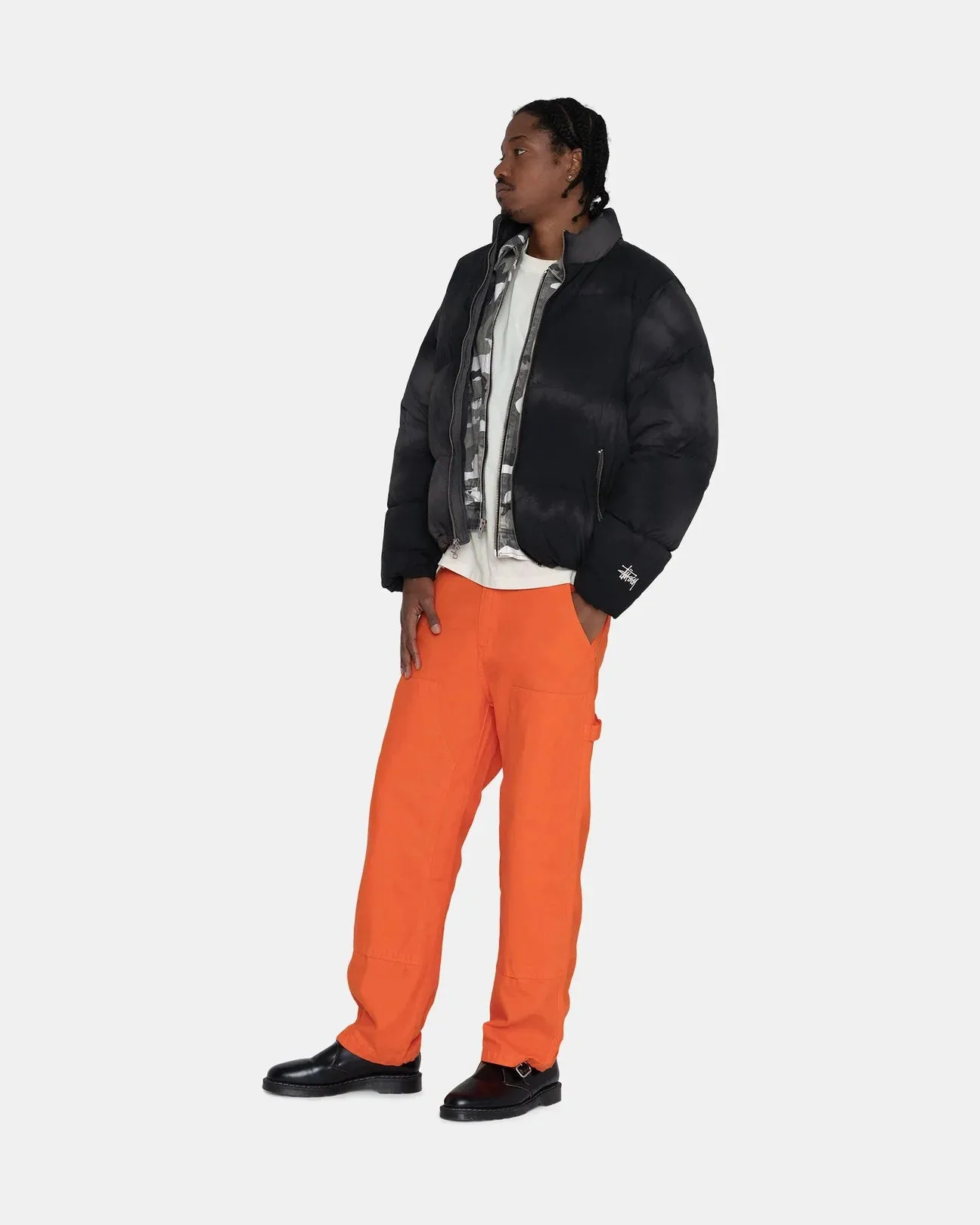 Stussy Recycled Nylon Down Puffer Jacket // Vintage Black