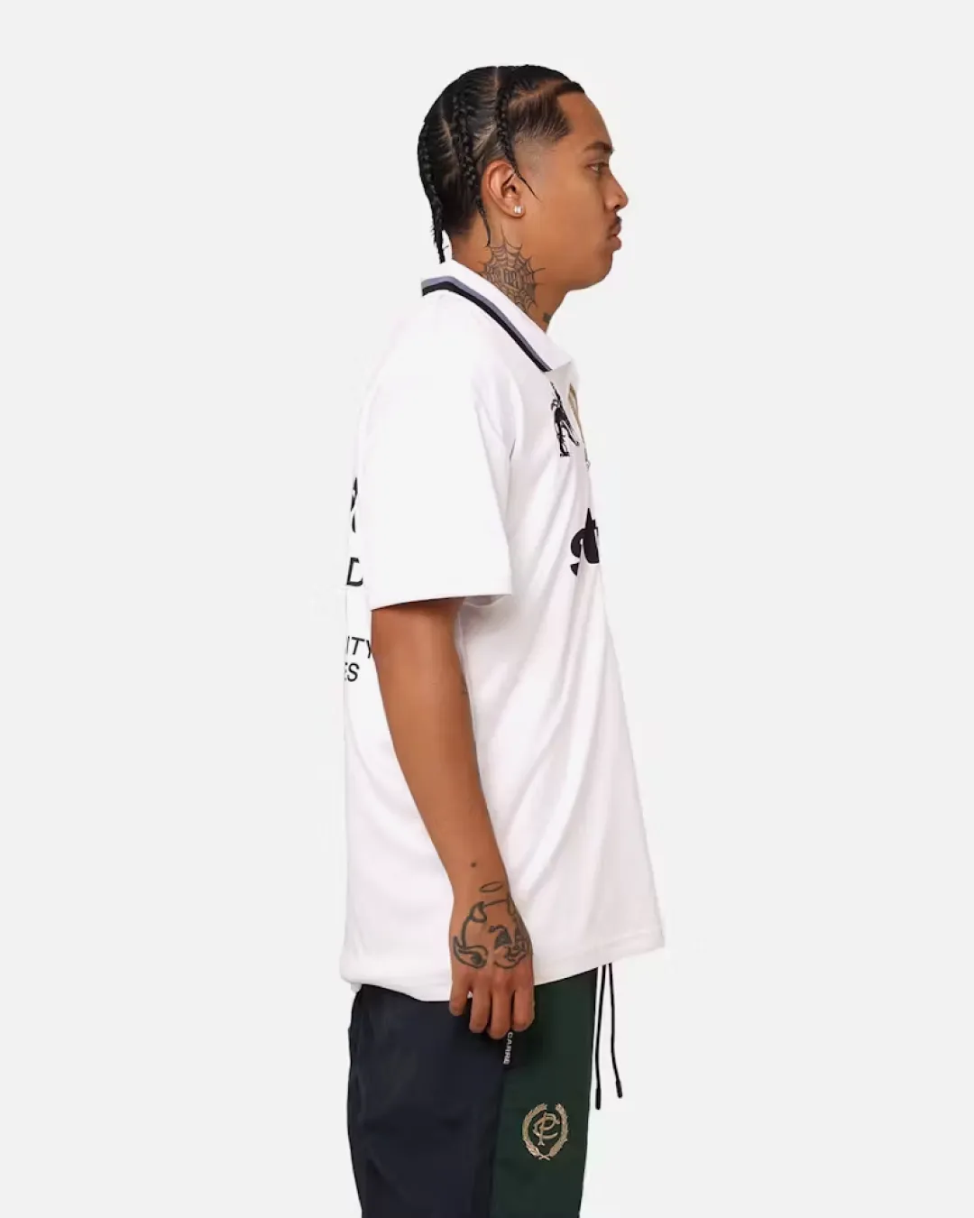 Stussy World Tour Football Polo Shirt - White