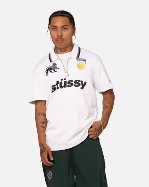 Stussy World Tour Football Polo Shirt - White