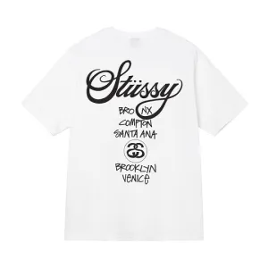 Stussy x Dover Street Market World Tour T-shirt 'White'