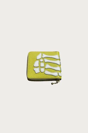 THUMB-UP BONE BAND ZIP Wallet - Lime