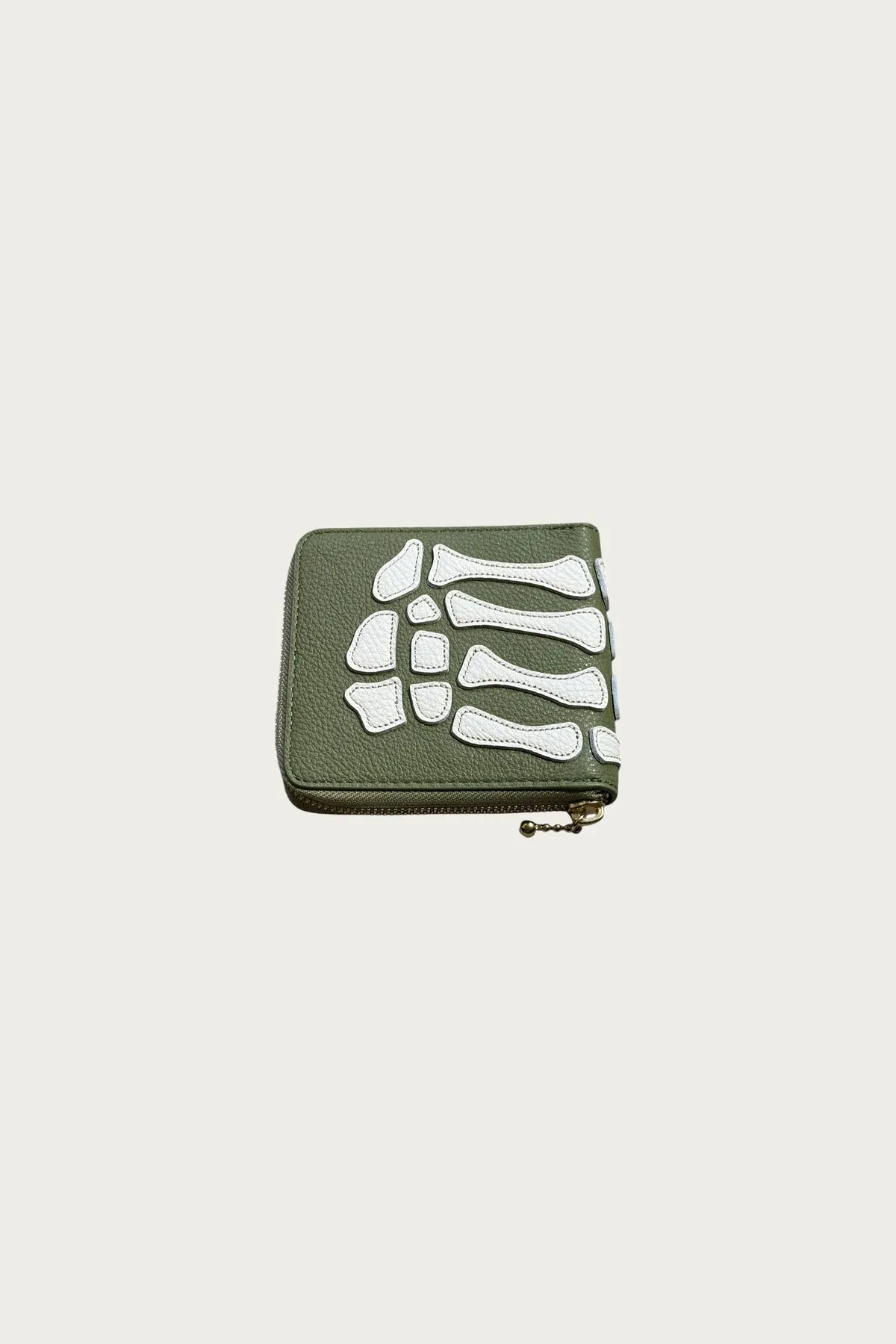 THUMB-UP BONE BAND ZIP Wallet - Olive