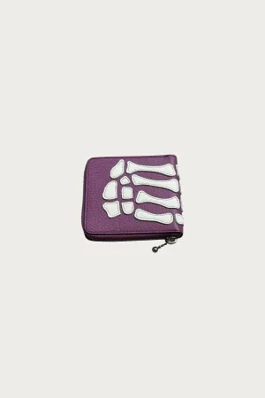 THUMB-UP BONE BAND ZIP Wallet - Purple