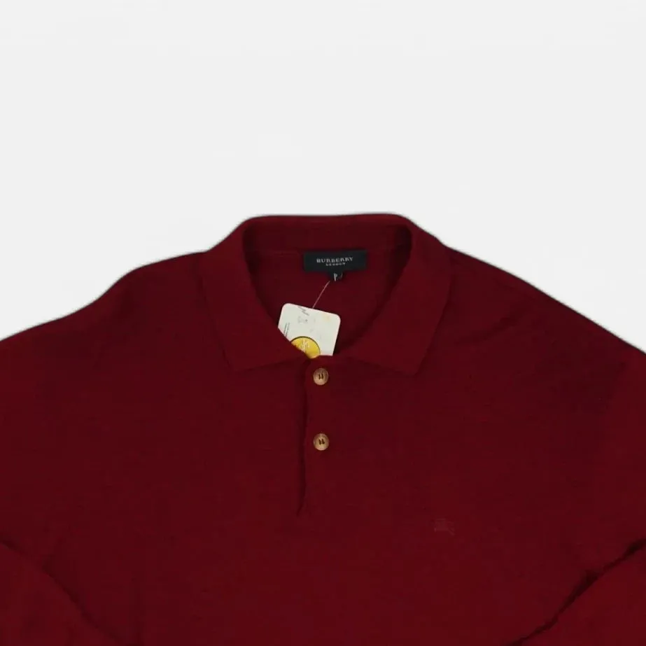 Vintage Burberry Red Knit Jumper (XL)